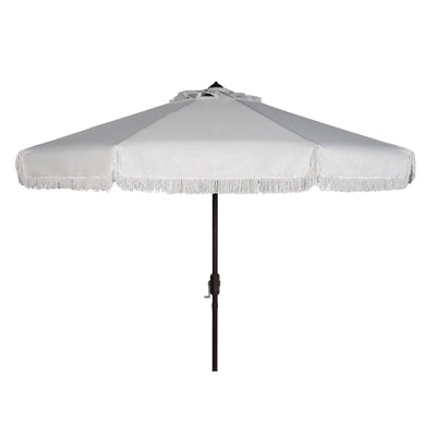 Parasol d'extérieur à manivelle SAFAVIEH Ronette Fringe de 9 pieds