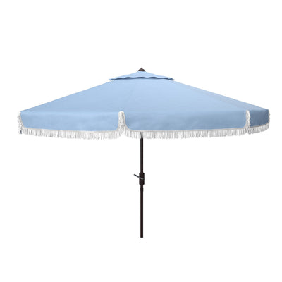 Parasol d'extérieur à manivelle SAFAVIEH Ronette Fringe de 9 pieds
