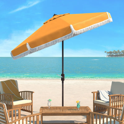 Parasol d'extérieur à manivelle SAFAVIEH Ronette Fringe de 9 pieds