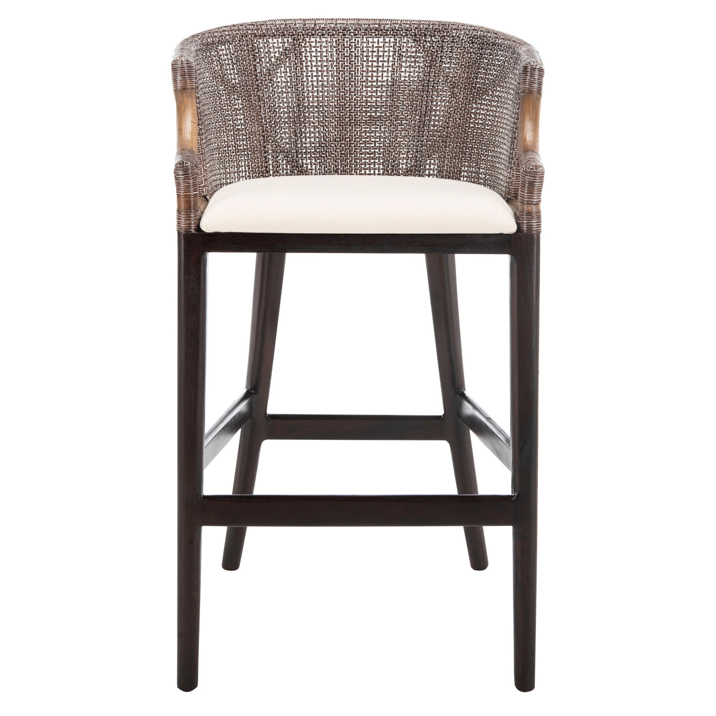 Tabouret de bar en rotin SAFAVIEH Virona de 76 cm (22,3 po l x 20,5 po l x 39 po H)