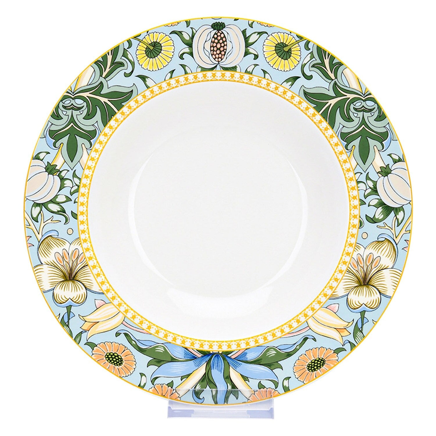 Service de table en porcelaine fine Morris Garden de STP Goods, 24 pièces pour 6 personnes