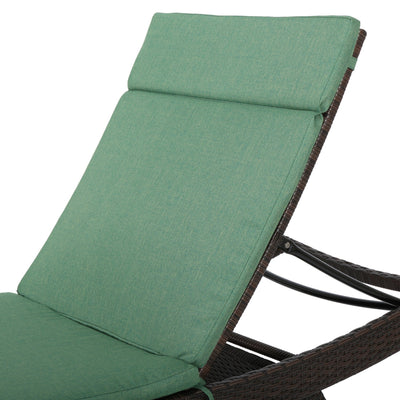 Ensemble de coussins d'extérieur Salem pour chaise longue - Coussins uniquement (lot de 2) par Christopher Knight Home - 79,25 L x 27,50 l x 1,50 H