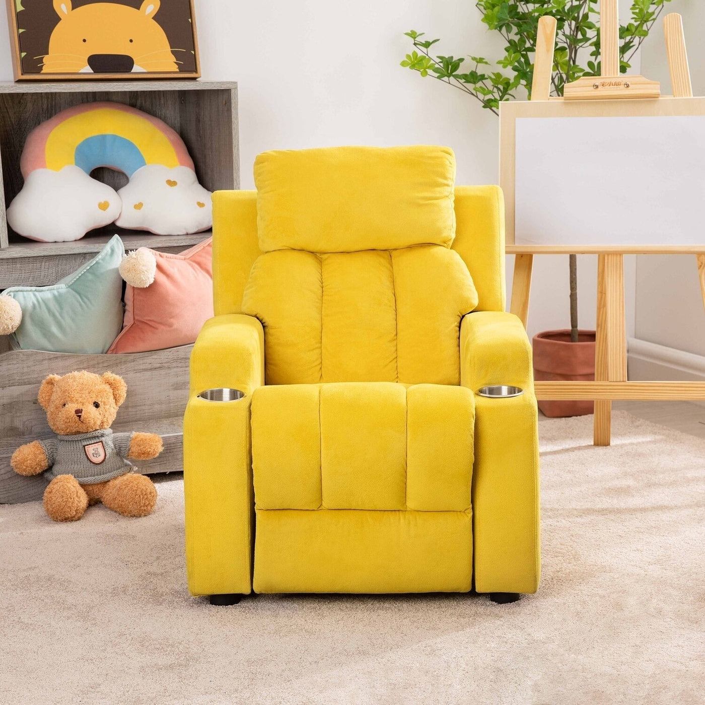 Sièges magiques pour princesses super-héros, fauteuil inclinable super luxueux pour enfants avec repose-pieds, appui-tête et 2 porte-gobelets