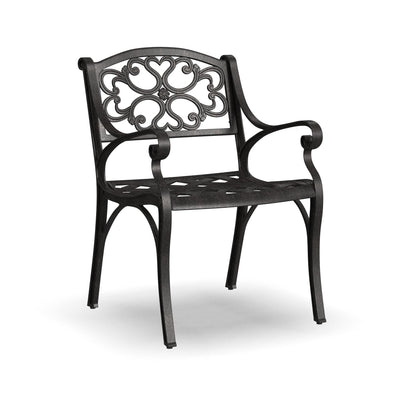 Ensemble de salle à manger d'extérieur en aluminium bronze Sanibel 7 pièces avec table à manger ovale de 72 pouces et six fauteuils par Homestyles