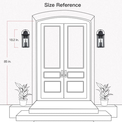 Applique murale d'extérieur Brits Black