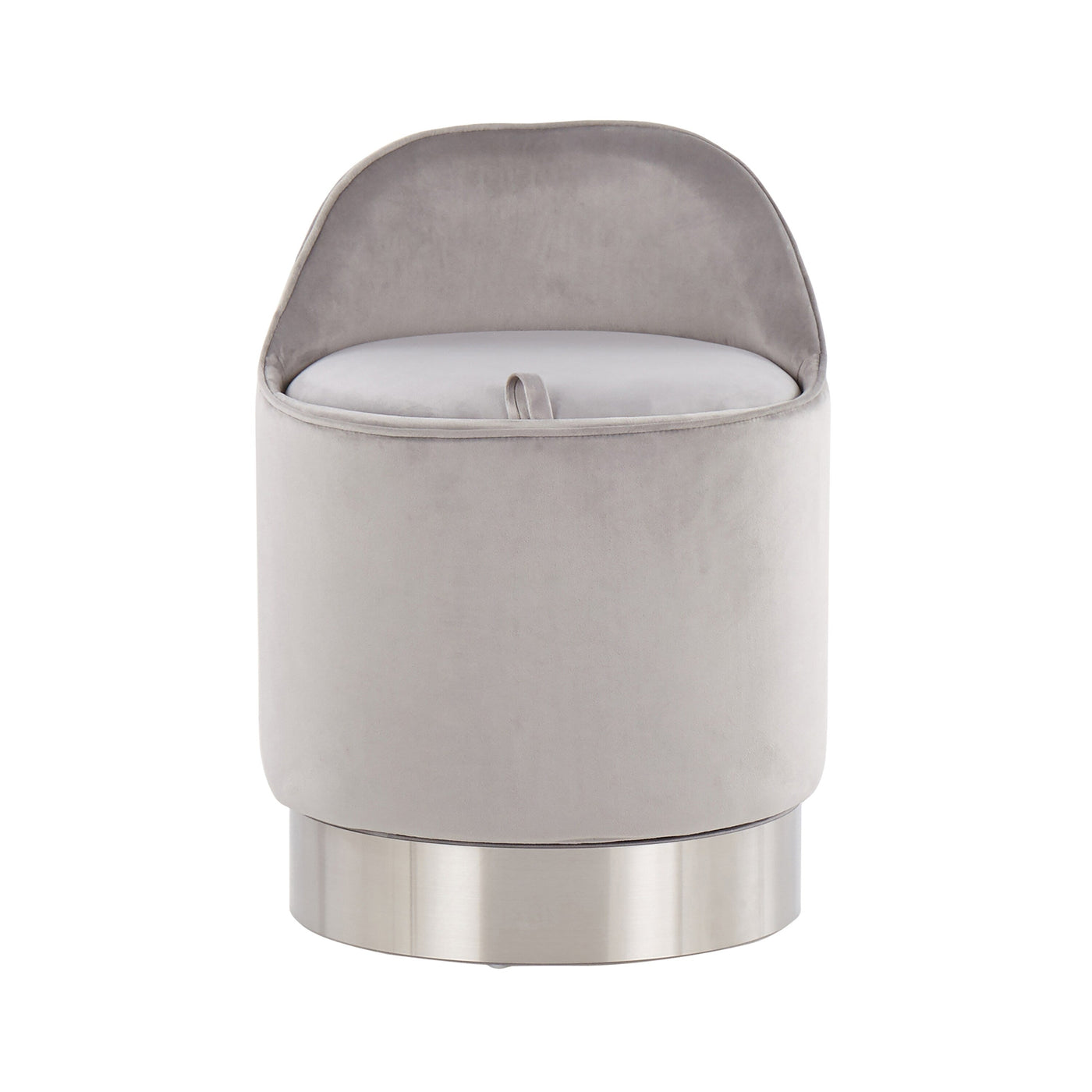 Tabouret de coiffeuse pivotant en velours Silver Orchid Corday