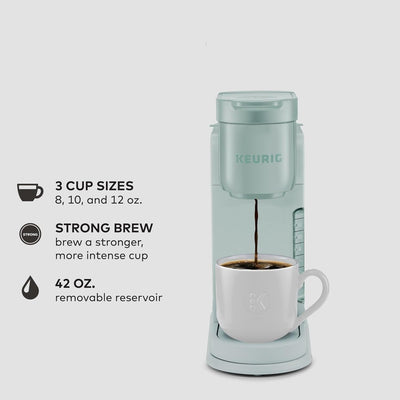 Cafetière K-Cup à dose unique, 3 tailles d'infusion, infusion forte, réservoir de 1,27 l, menthe