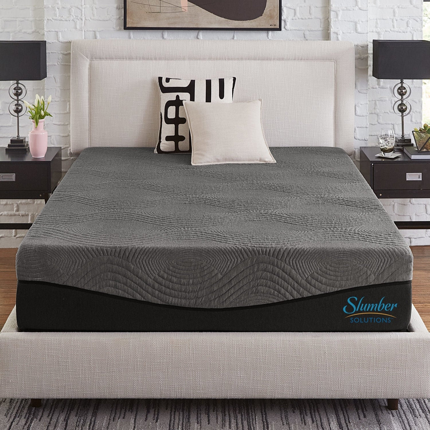 Matelas en mousse à mémoire de forme Active 14 pouces au charbon de bois Slumber Solutions