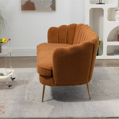 Petit canapé deux places Mini Room avec pieds en métal doré - 2 places