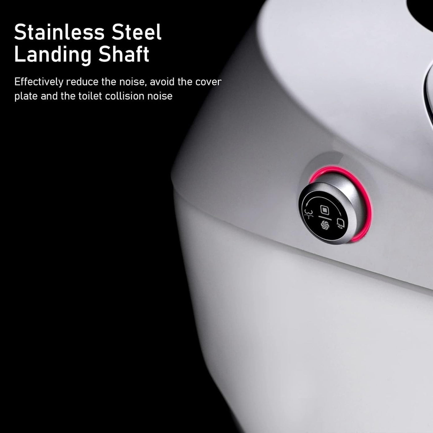 Toilettes intelligentes, bidet monobloc pour salle de bain, toilettes allongées modernes avec eau chaude, double chasse d'eau automatique, fonctionnement par capteur de pied