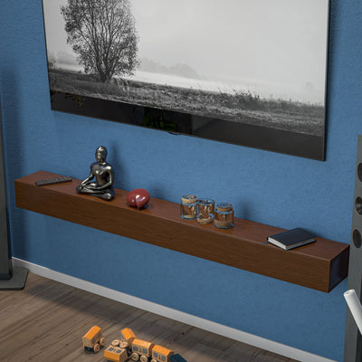 Étagère flottante murale pour manteau de cheminée en pin massif