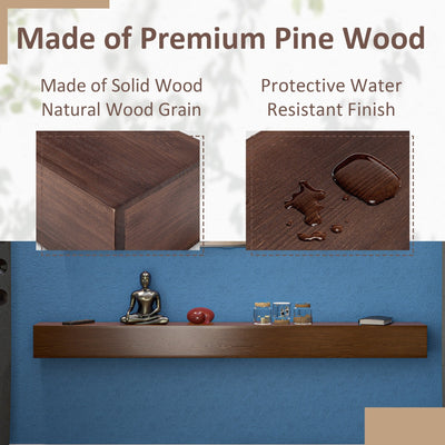 Étagère flottante murale pour manteau de cheminée en pin massif