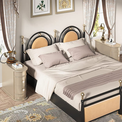 Table d'appoint étroite à deux tiroirs en bois massif