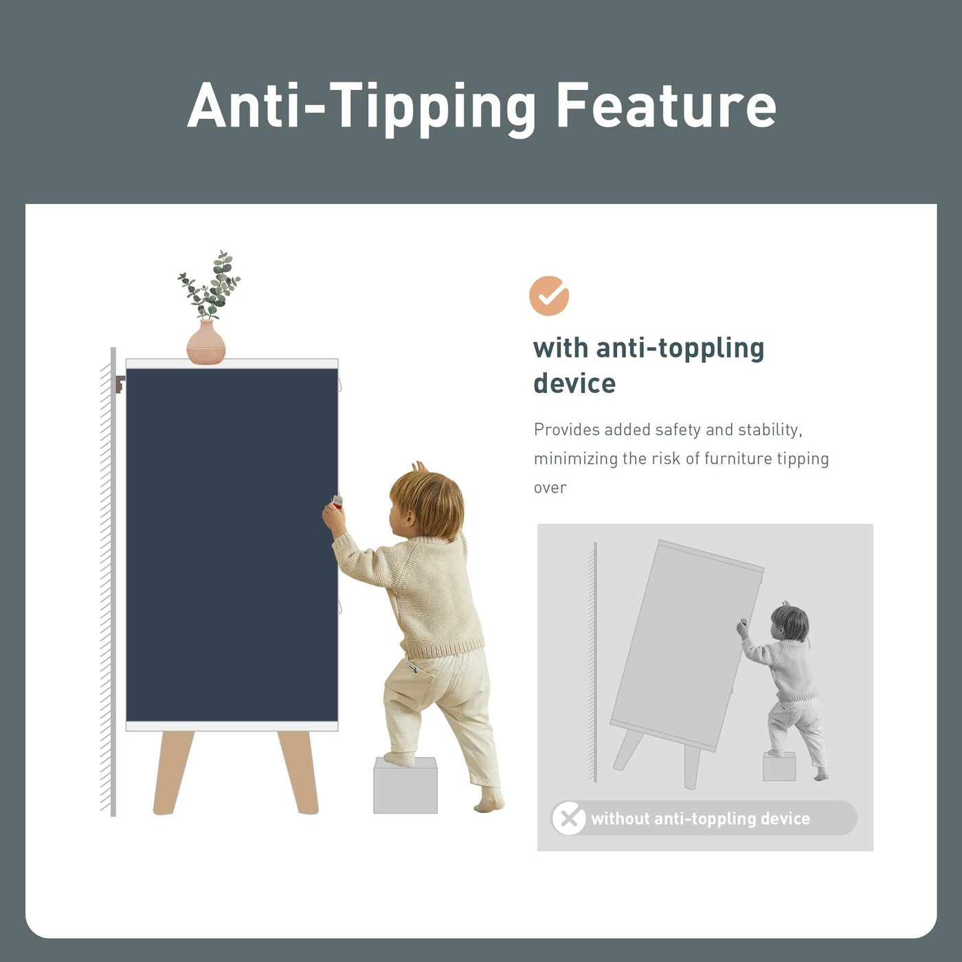 Desserte de cuisine Sophia &amp; William avec abattant et plateau en bois d'hévéa, desserte de cuisine roulante avec grand meuble de rangement