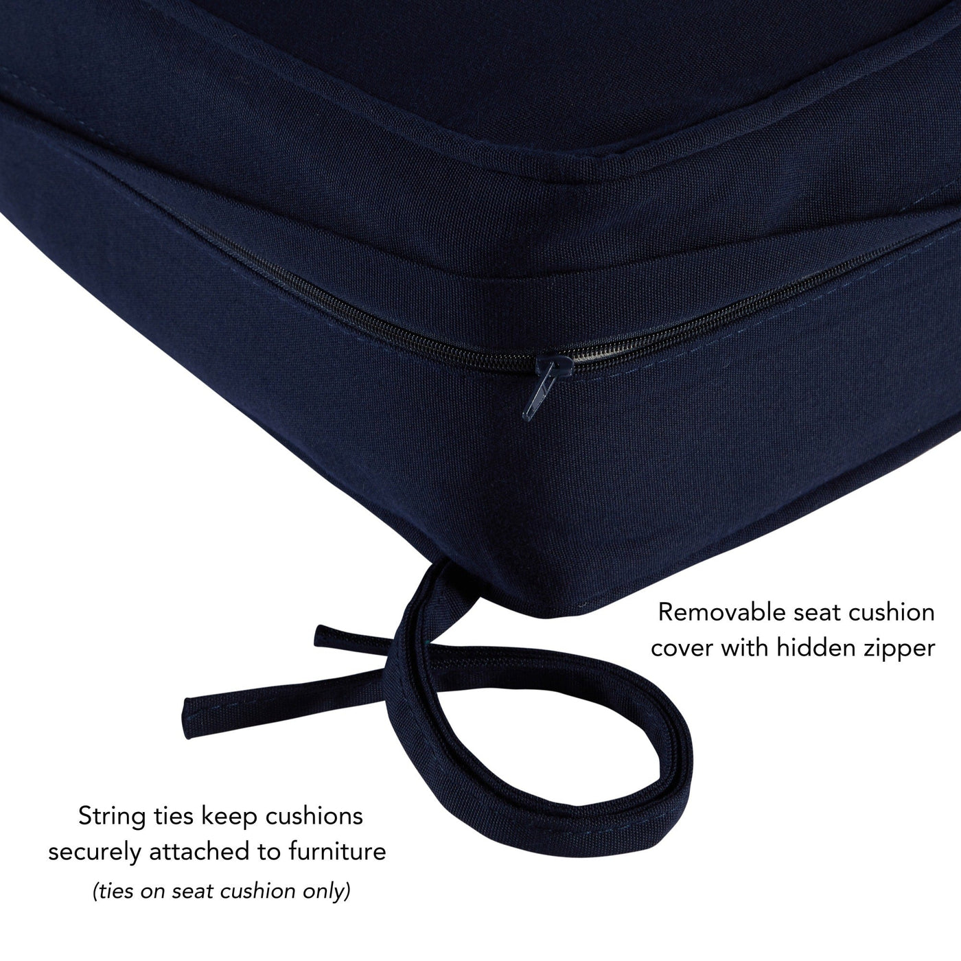 Ensemble de coussins d'extérieur à siège profond Sunbrella de qualité supérieure, 2 pièces