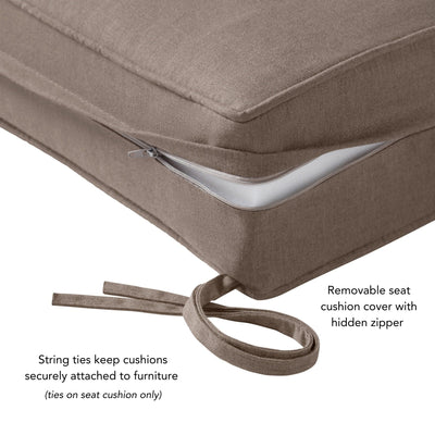 Ensemble de coussins d'extérieur à siège profond Sunbrella de qualité supérieure, 2 pièces