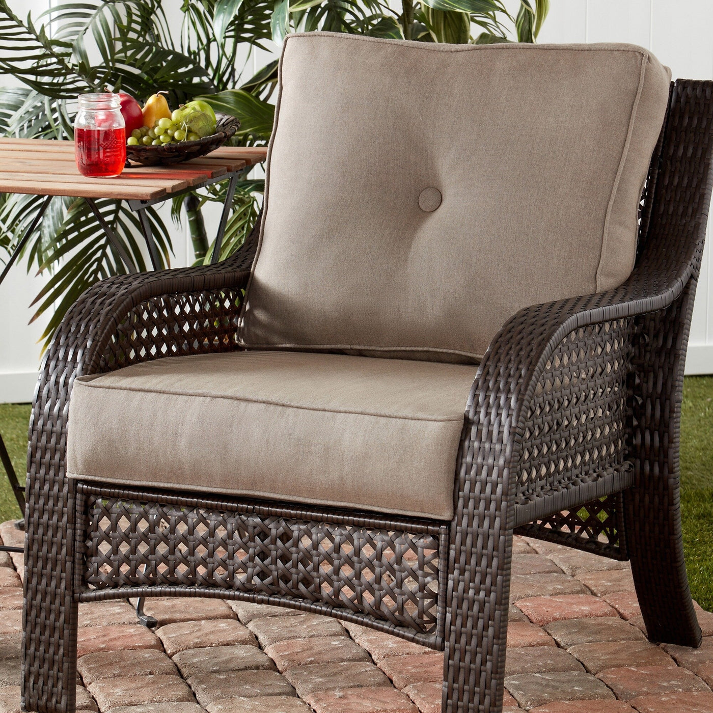 Ensemble de coussins d'extérieur à siège profond Sunbrella de qualité supérieure, 2 pièces