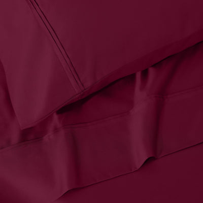 Parure de draps unie écologique en coton égyptien de qualité supérieure 1 200 fils