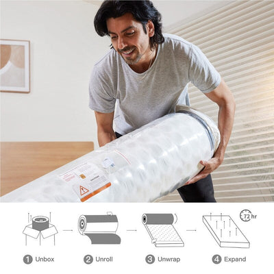 Matelas hybride SweDrea 12 po en mousse à mémoire de forme infusée de gel moelleux, rafraîchissant et respirant, certifié CertiPUR-US, SGS et OEKO-TEX