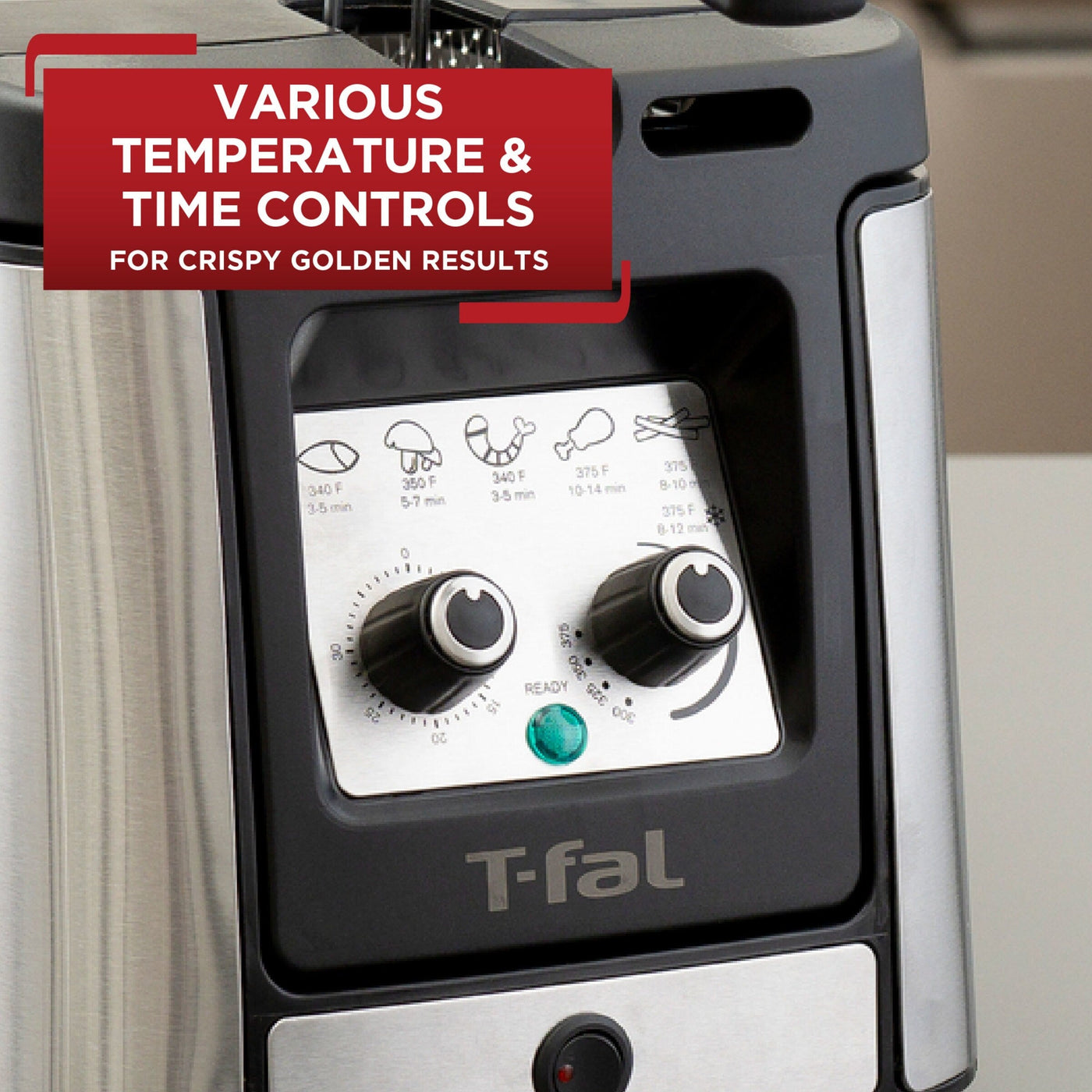 Friteuse sans odeur T-fal Advanced avec élément immergé, capacité d'huile de 3,5 L - 3,5 litres