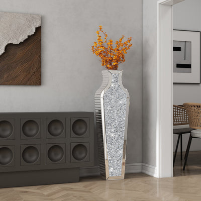 Grand vase de sol en diamant concassé