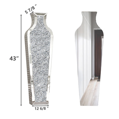 Grand vase de sol en diamant concassé