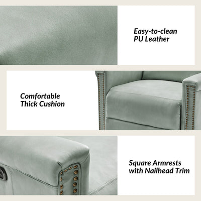 Ensemble de 2 fauteuils inclinables électriques pivotants et à bascule traditionnels Tobias par HULALA HOME