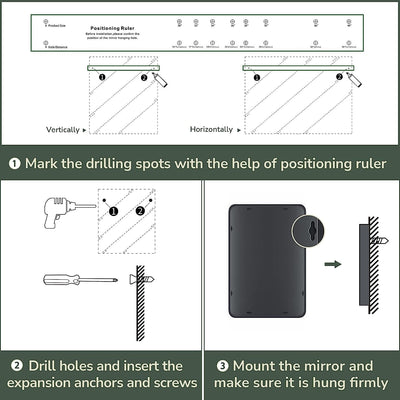 Miroir mural de salle de bain moderne à cadre en métal TokeShimi
