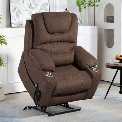 Fauteuil inclinable électrique surdimensionné à 180°, à double moteur et à commande indépendante, modèle phare amélioré