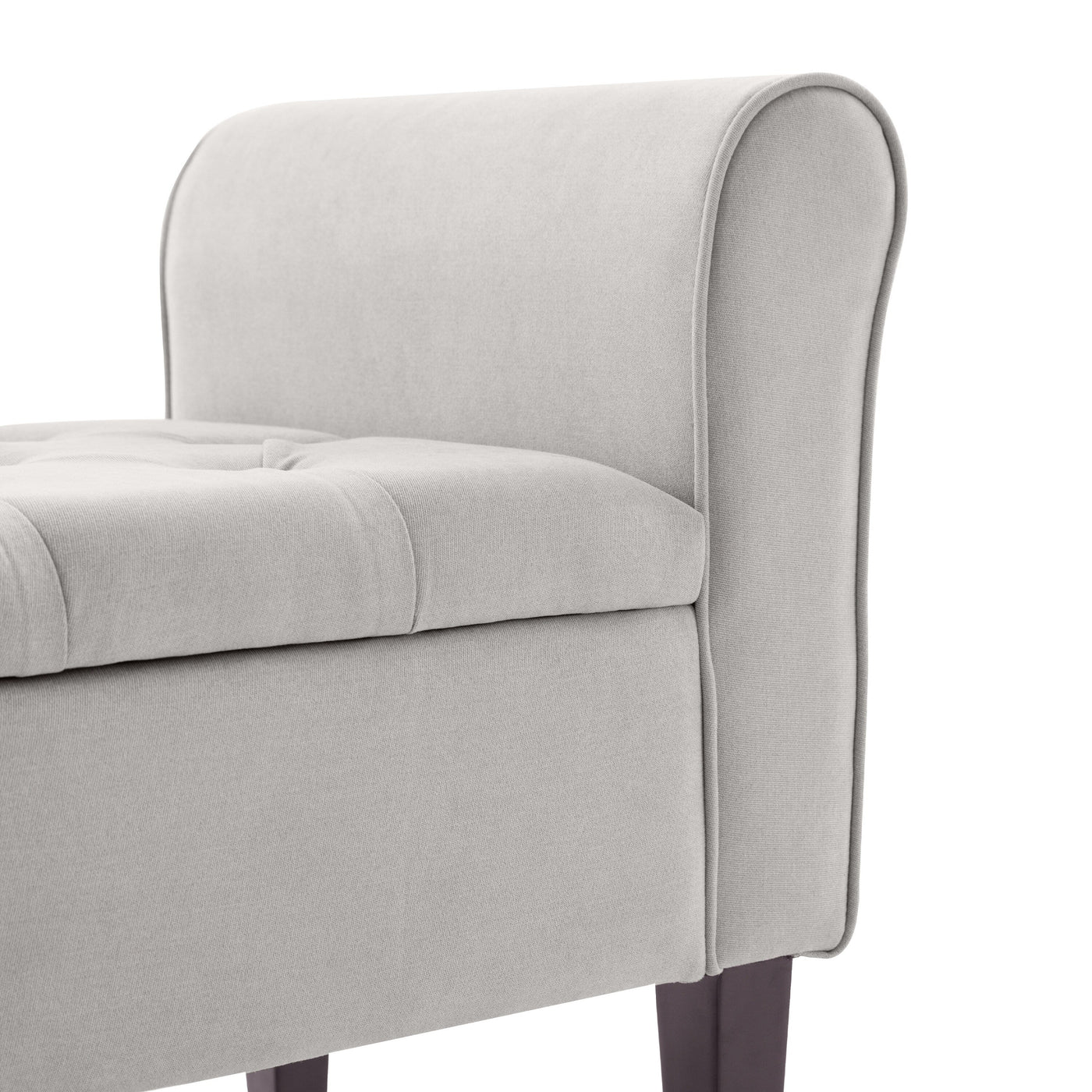 Banc de rangement rembourré, banc d'entrée avec dessus rabattable touffeté, 50,4 pouces