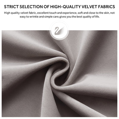 Chaise de salle à manger capitonnée en velours avec pieds en bois massif, lot de 6