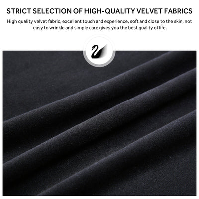 Chaise de salle à manger capitonnée en velours avec pieds en bois massif, lot de 6