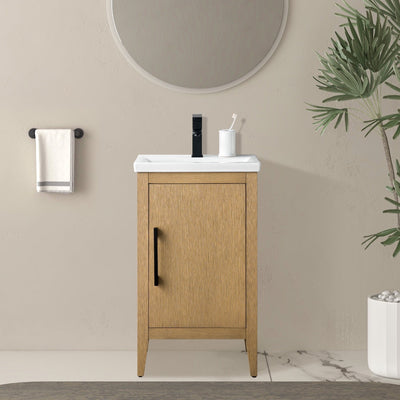 Meuble-lavabo simple Vanity Art 20, 24 ou 30 avec dessus en céramique