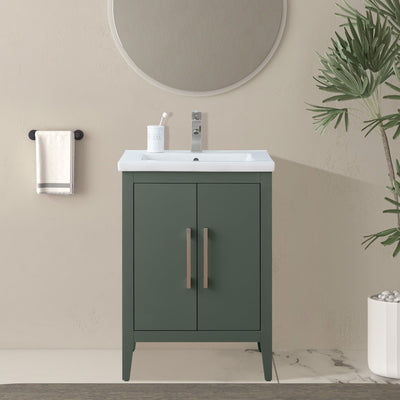 Meuble-lavabo simple Vanity Art 20, 24 ou 30 avec dessus en céramique