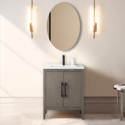 Meuble-lavabo simple Vanity Art 20, 24 ou 30 avec dessus en céramique