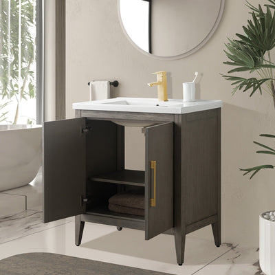 Meuble-lavabo simple Vanity Art 20, 24 ou 30 avec dessus en céramique