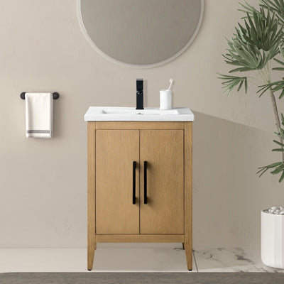 Meuble-lavabo simple Vanity Art 20, 24 ou 30 avec dessus en céramique