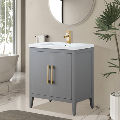Meuble-lavabo simple Vanity Art 20, 24 ou 30 avec dessus en céramique