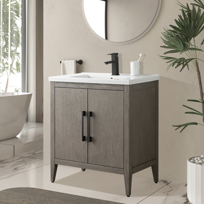 Meuble-lavabo simple Vanity Art 20, 24 ou 30 avec dessus en céramique