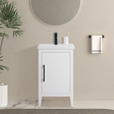 Meuble-lavabo simple Vanity Art 20, 24 ou 30 avec dessus en céramique