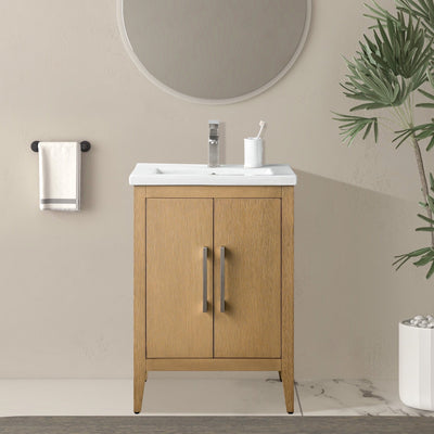 Meuble-lavabo simple Vanity Art 20, 24 ou 30 avec dessus en céramique