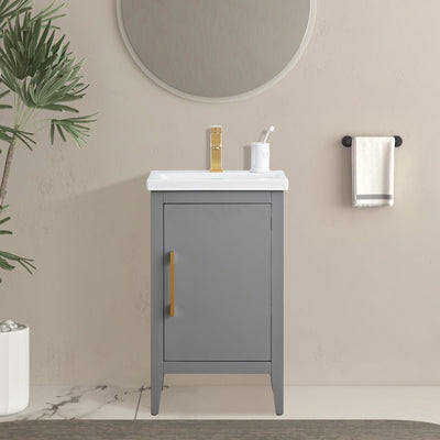 Meuble-lavabo simple Vanity Art 20, 24 ou 30 avec dessus en céramique