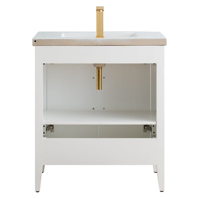 Meuble-lavabo simple Vanity Art 20, 24 ou 30 avec dessus en céramique