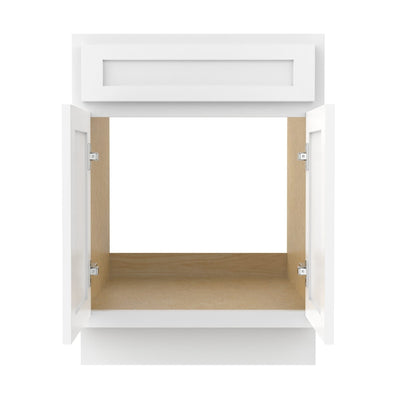 Meuble-lavabo simple en bois massif de 24 pouces de Vanity Art