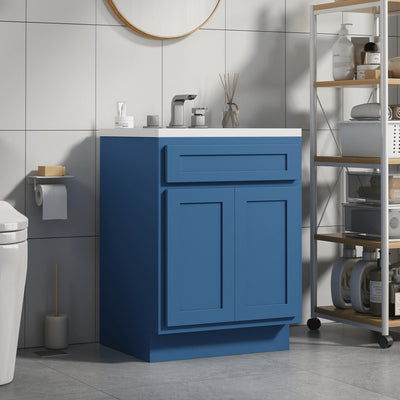 Meuble-lavabo simple en bois massif de 24 pouces de Vanity Art