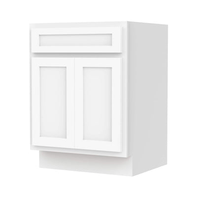 Meuble-lavabo simple en bois massif de 24 pouces de Vanity Art