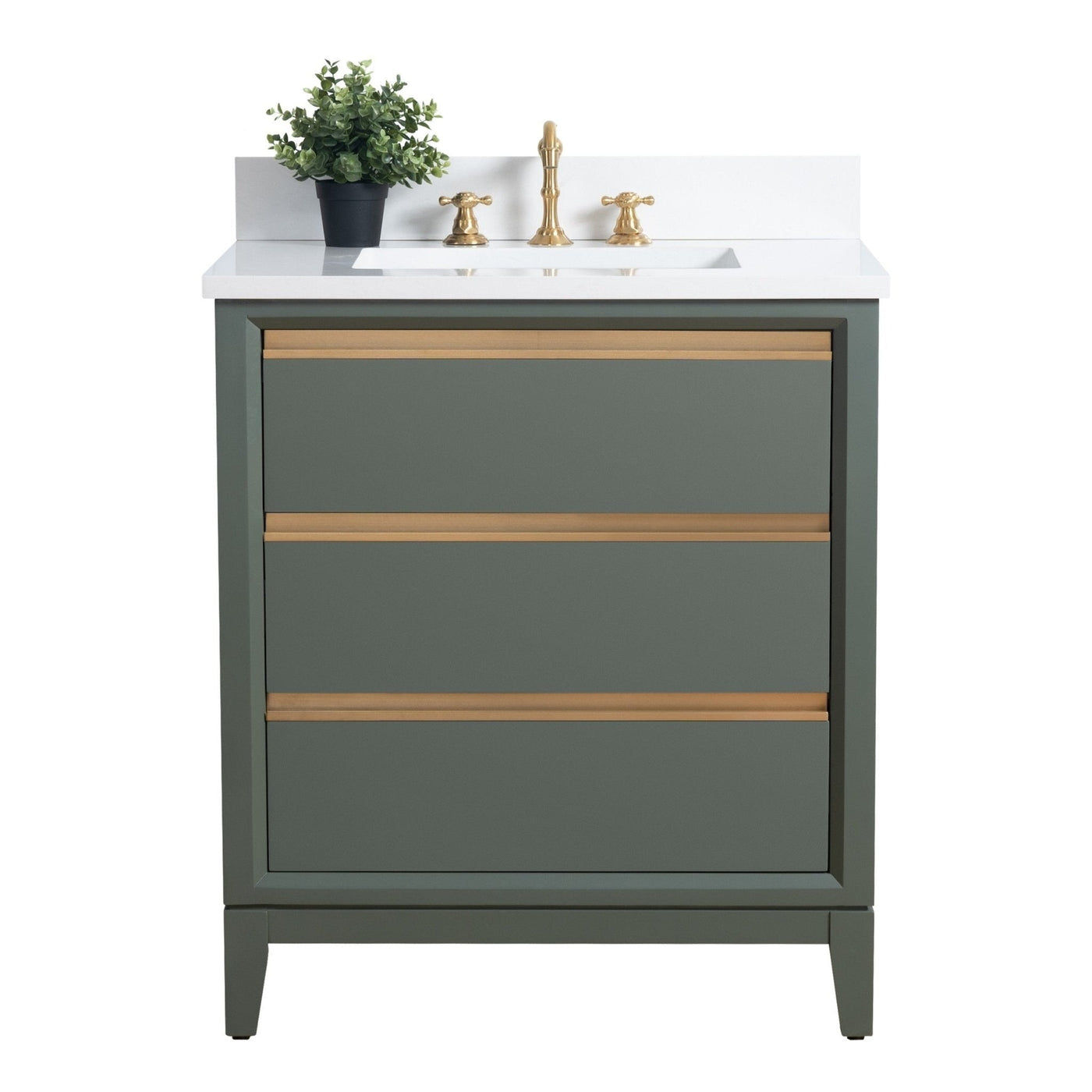 Meuble-lavabo de salle de bain Vanity Art avec lavabo en céramique et plateau en marbre reconstitué