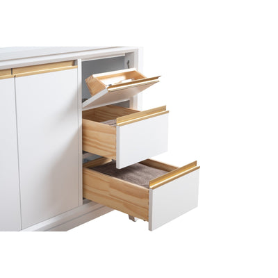 Meuble-lavabo de salle de bain Vanity Art avec lavabo en céramique et plateau en marbre reconstitué