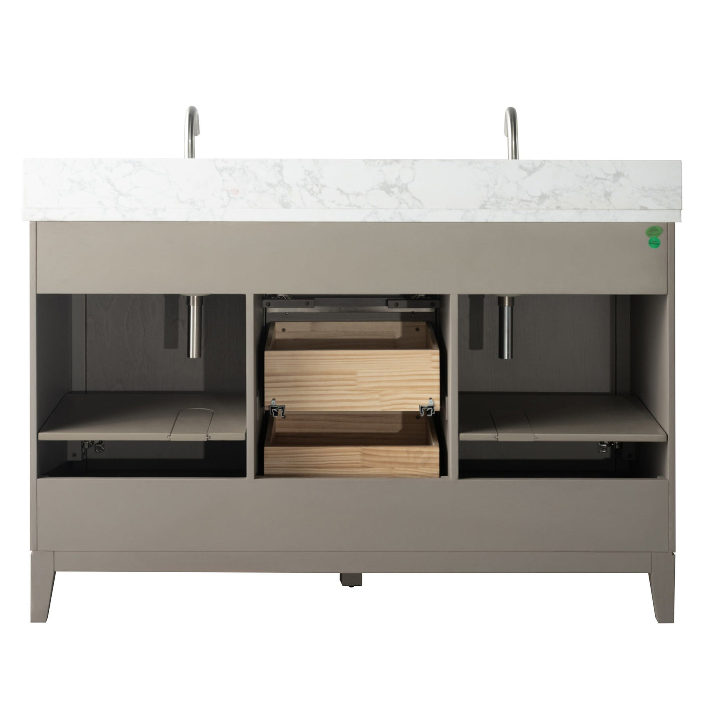 Meuble-lavabo de salle de bain Vanity Art avec lavabo en céramique et plateau en marbre reconstitué