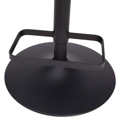 Tabouret de bar moderne rembourré à hauteur réglable avec dossier arrondi